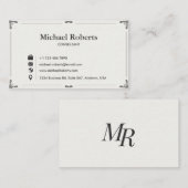 Carte De Visite Elegant Business Card (Devant / Derrière)