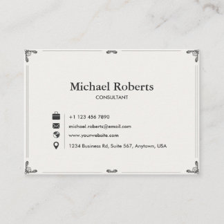 Carte De Visite Elegant Business Card | Modern Design 3.5" × 2.5"