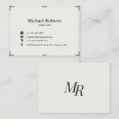 Carte De Visite Elegant Business Card | Modern Design 3.5" × 2.5" (Devant / Derrière)