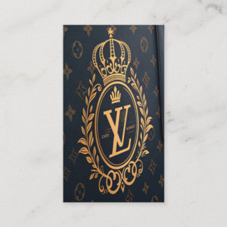 Carte De Visite Elegant Business Card – Royal Gold Emblem