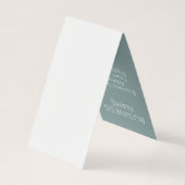 CARTE DE VISITE ELEGANT BUSINESS COMPANY LOGO VERT FOLDED TENT (Dos)