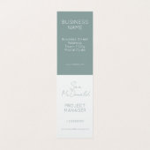 CARTE DE VISITE ELEGANT BUSINESS COMPANY LOGO VERT FOLDED TENT (Intérieur déplié)