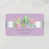 Carte De Visite Élégant Cactus Professionnel Moderne Succulent (Devant)