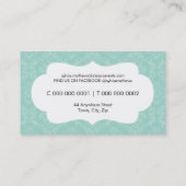 Carte de visite ÉLÉGANT :: cadre damassé élégant 9 (Dos)