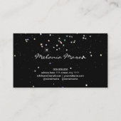 Carte De Visite Elégant cadre de maquillage de Parties scintillant (Dos)