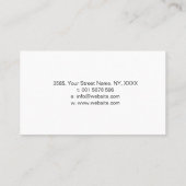 Carte De Visite Élégant cadre de monogramme noir (Dos)