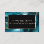 Carte De Visite Elégant cadre de Parties scintillant Emerald Green (Dos)