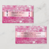 Carte De Visite Elégant cadre de Parties scintillant en bande tend (Devant / Derrière)