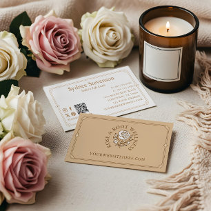 Carte De Visite Elégant cadre décoratif Feminine Floral Rose