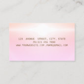 Carte De Visite Élégant cadre moderne Lotus brillant or (Dos)