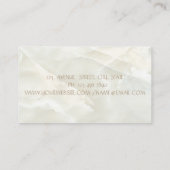 Carte De Visite Elégant cadre or simple, Marbre blanc (Dos)