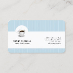 Carte De Visite Élégant café