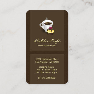 Carte De Visite Élégant café au chocolat Brown