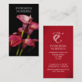 Carte De Visite Élégant Calla Lilies (Devant / Derrière)