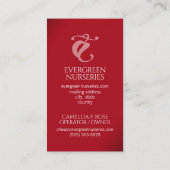 Carte De Visite Élégant Calla Lilies (Dos)