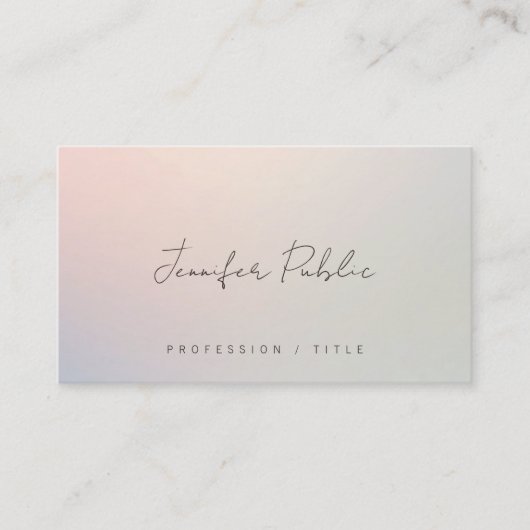 Carte De Visite Elegant Calligraphy Script Template Professional (Devant)