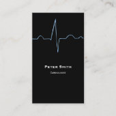 Carte De Visite Élégant cardiologue noir (Devant)