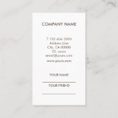 Carte De Visite Elégant cercle d'or Turquoise Référence verticale (Dos)