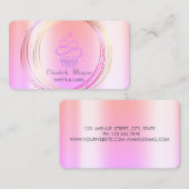 Carte De Visite Elégant Cercles professionnels Parties scintillant (Devant / Derrière)