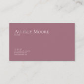 Carte De Visite Élégant cerisier en fleurs Dusty Rose (Dos)