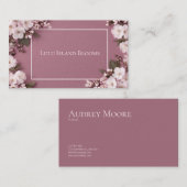 Carte De Visite Élégant cerisier en fleurs Dusty Rose (Devant / Derrière)