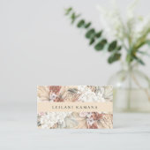 Carte De Visite Elégant Champagne Boho séché par l'aquarelle (Debout devant)