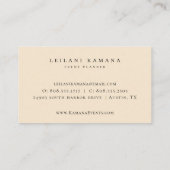 Carte De Visite Elégant Champagne Boho séché par l'aquarelle (Dos)