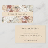 Carte De Visite Elégant Champagne Boho séché par l'aquarelle (Devant / Derrière)