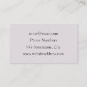 Carte De Visite Elégant Chaos Moderne Abstrait rose Fractal Art (Dos)