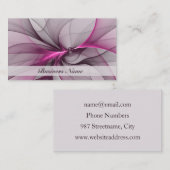 Carte De Visite Elégant Chaos Moderne Abstrait rose Fractal Art (Devant / Derrière)