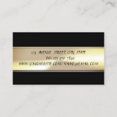 Carte De Visite Élégant Charmant Chic Sophisticé Monogramme (Dos)