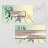 Carte De Visite Élégant Charme Professionnel, Palmier (Devant / Derrière)