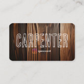 Carte De Visite Élégant charpentier rustique (Dos)