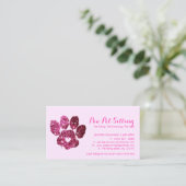 Carte De Visite Élégant chat de chien Parties scintillant de toile (Debout devant)