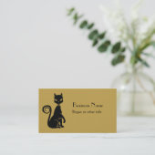 Carte De Visite Élégant chat noir (Debout devant)
