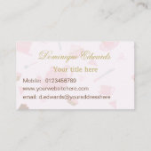 Carte De Visite Elégant Chef Café Shop Pink Gold (Dos)