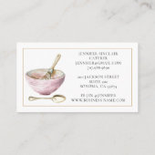 Carte De Visite Élégant Chef Cuisine Whisk Spatula (Dos)