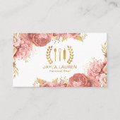 Carte De Visite Élégant Chef pâtissier rose boulangerie Restaurati (Devant)