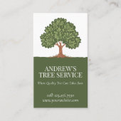 Carte De Visite Élégant Chêne Arbre Soin de la pelouse Paysage Arb (Devant)