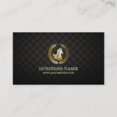 Carte De Visite Élégant Cheval Black & Gold Equine Animateur (Devant)