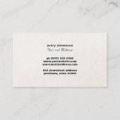 Carte De Visite Élégant Chic Black White Stripes Or (Dos)