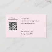 Carte De Visite Elégant Chic Blush Parties scintillant en or rose  (Dos)