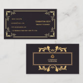 Carte De Visite Élégant chic bordeaux (Devant / Derrière)