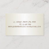 Carte De Visite Élégant Chic, Brush Stroke, Fleur (Dos)