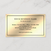 Carte De Visite Élégant Chic Cream Gold Foil Honey Bee Beekeeper (Dos)