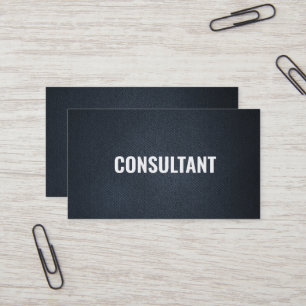 Carte De Visite Élégant chic cuir noir professionnel affaires