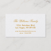 Carte De Visite Élégant Chic Cuivre Or Star de Noël (Dos)