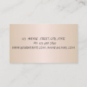 Carte De Visite Élégant, Chic, Dentelle, Silhouete fille (Dos)