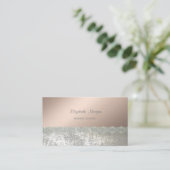 Carte De Visite Élégant Chic élégant, Dentelle (Debout devant)