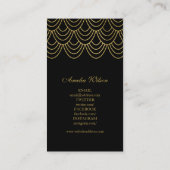 Carte De Visite Elegant Chic Event Planner Géométrique Médias soci (Dos)
